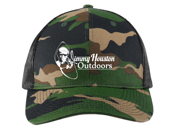 Jimmy Houston Outdoors Meshback Hat-Adjustable Woodland Camo