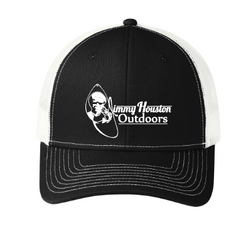 Jimmy Houston Outdoors Meshback Hat-Adjustable Black White